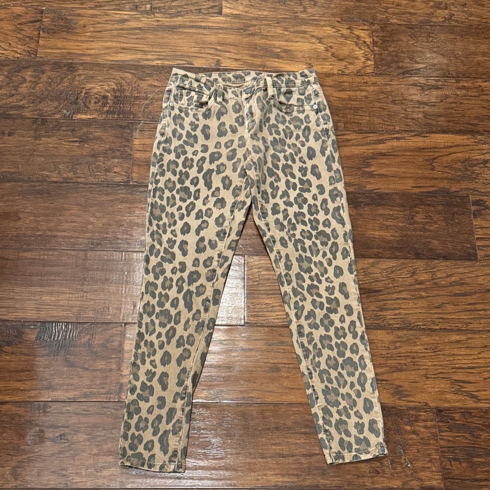 Blank NYC Tan and Black Leopard Print Jeans